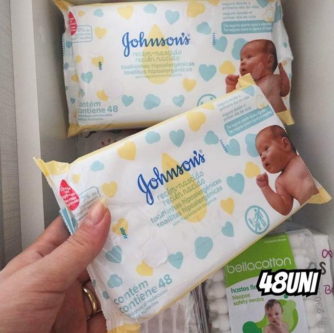 Lenços Umedecidos JOHNSON’S® Baby Recém Nascido, 48 unidades na Amazon