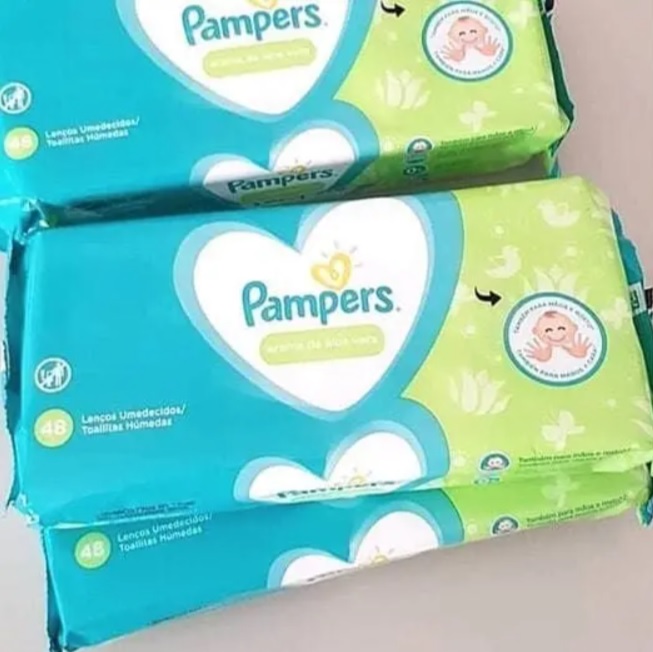 Lenços Umedecidos Pampers Aroma de Aloe Vera 48 Unidades na Amazon