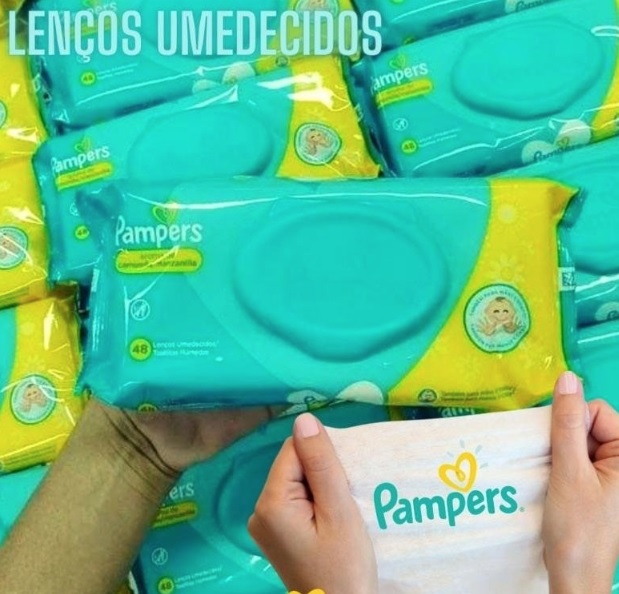 Lenços Umedecidos Pampers Aroma De Camomila 48 Unidades na Amazon