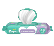Lenços Umedecidos Pampers Aroma de Lavanda 48 Unidades, Pampers na Amazon