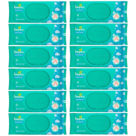 Lenços Umedecidos Pampers Cheirinho de Bebê - 576 Unidades na Extra