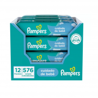 Lenços Umedecidos Pampers Cuidado De Bebê, 576 Unidades na Amazon