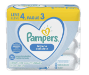 Lenços Umedecidos Pampers Higiene Completa – 192 lenços na Amazon