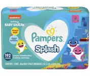 Lenços Umedecidos Pampers Splashers Baby Shark 192 Unidades na Amazon
