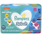 Lenços Umedecidos Pampers Splashers Baby Shark – 192 Unidades na Amazon