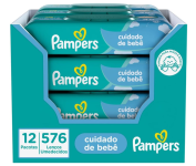 Lenços Umedecidos Pampers – Cuidado de Bebê – 576 unidades na Amazon