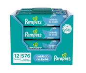 Lenços Umedecidos Pampers – Cuidado de Bebê – 576 unidades na Amazon