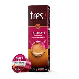 Leve 3 Pague 2 - Cápsula de Café Espresso Vibrante TRES 3 Corações na Mercafé
