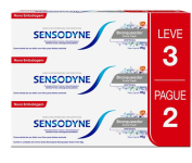 Leve 3 unidades e Pague 2: Creme Dental Branqueador para Dentes Sensíveis Extra Fresh – Sensodyne na Amazon