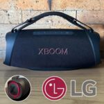 LG Xboom Go XG8T – 60W+60W RMS, Iluminação Lateral, IP67, 15h de Bateria, Woofer (x1) e Tweeters (x2) na Amazon