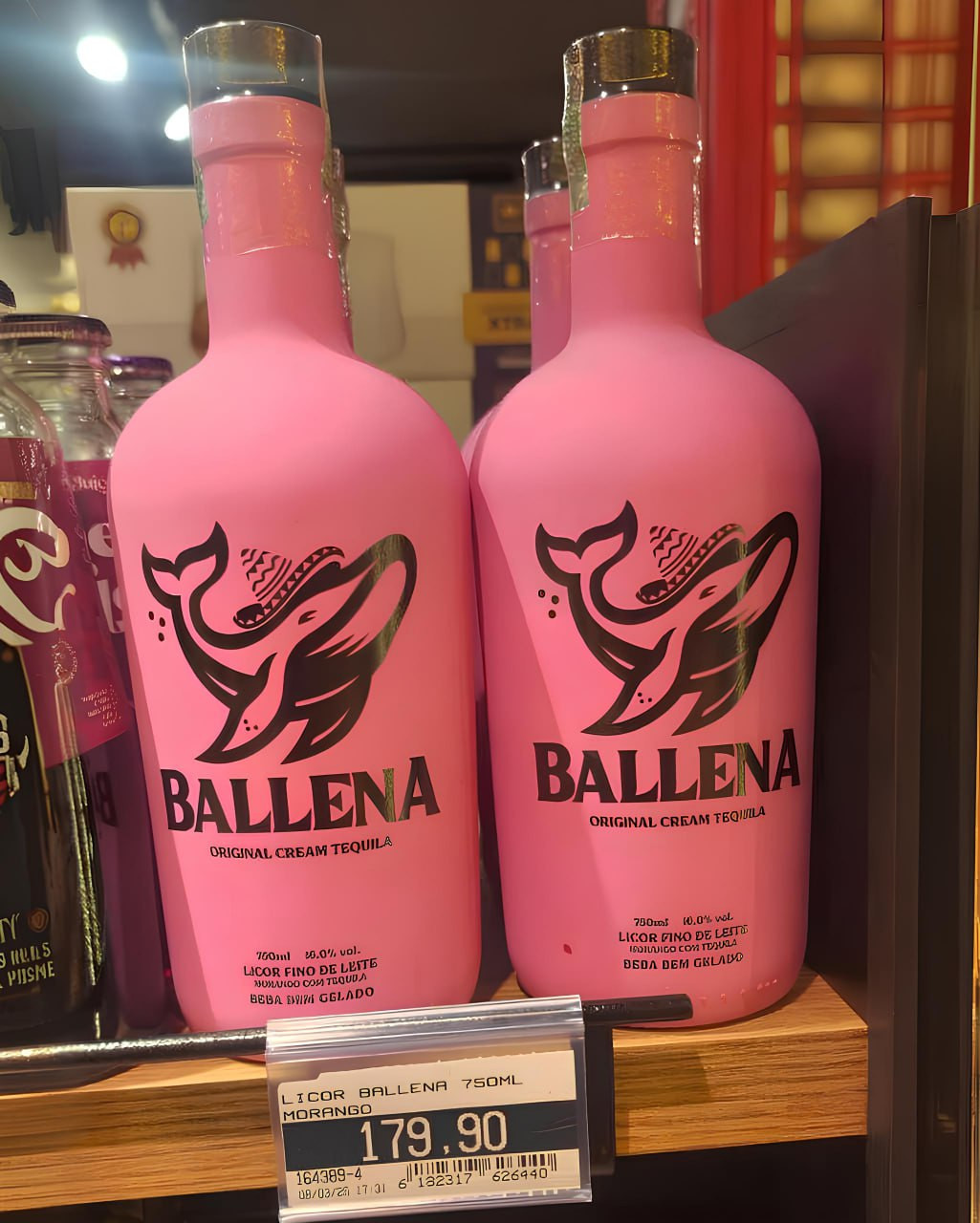 Licor Ballena Creme De Morango com Tequila 750ml na Amazon