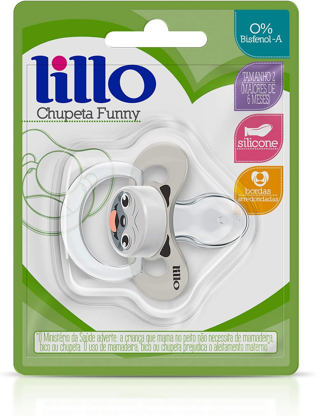 Lillo Chupeta Funny Animais Silicone Anatômico Cachorro Tamanho 2, Lillo, Bege, Tam 2 na Amazon
