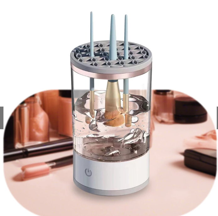 Limpador Pincel Esponja Maquiagem Elétrico USB Automático Lava Seca Armazena Bivolt na Shopee