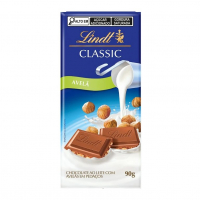 LINDT  Classic Tablete Ao Leite Com Avelãs 90g na Lindt Brasil