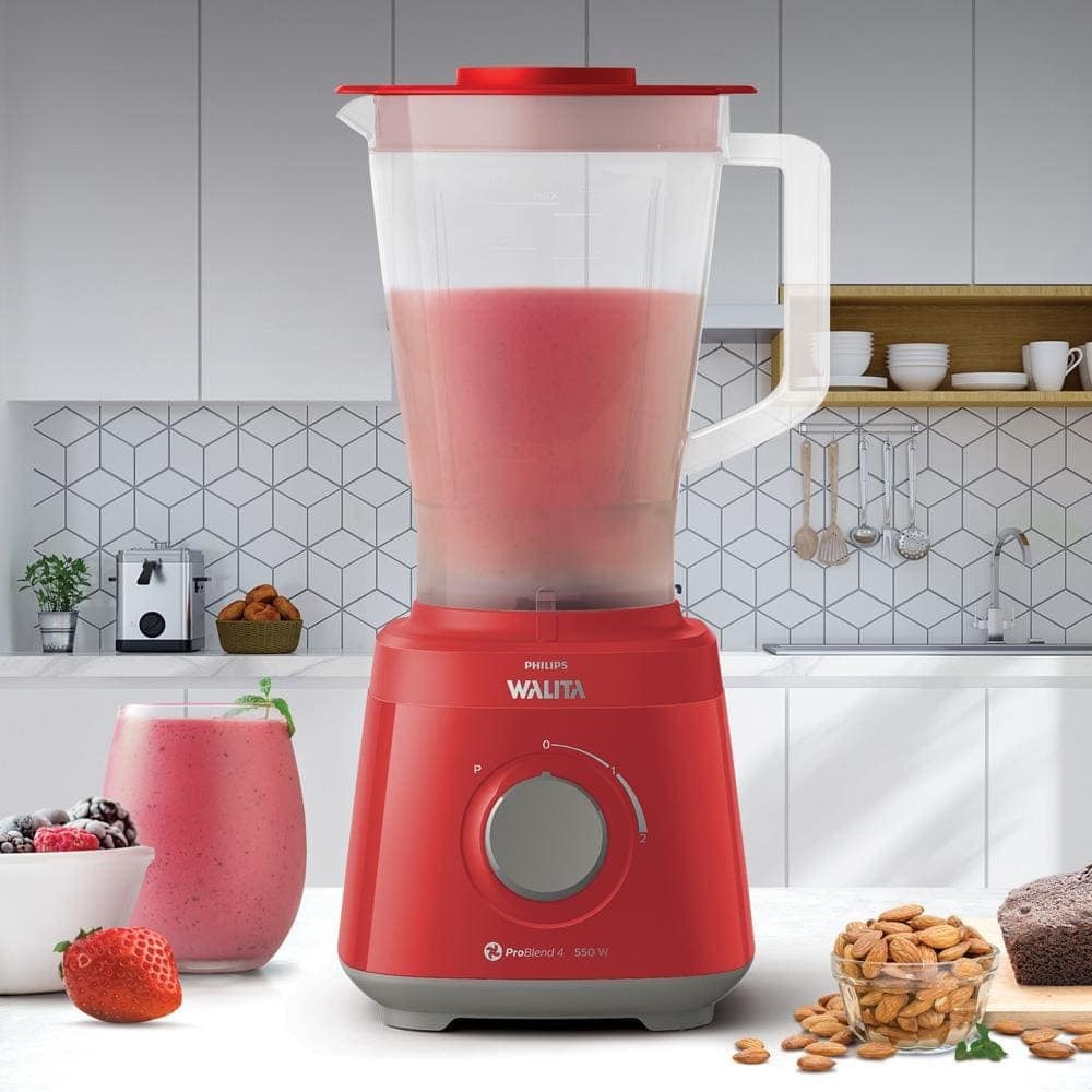 Liquidificador Philips Walita Daily RI2110 Vermelho 550W com 2 Velocidades na Casas Bahia