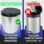 Lixeira Cesto de Lixo 10 Litros Inox Automática Tampa na Shopee