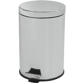 Lixeira em Inox com Pedal 5 Litros Cromada na C&C