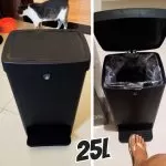 Lixeira Smart com Pedal 25l, Preto, Crippa na Amazon