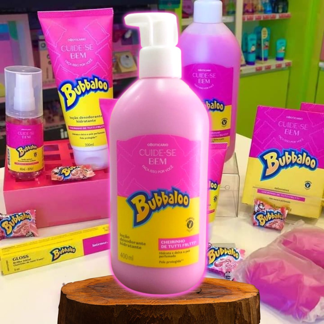 Loção Desodorante Hidratante Corporal Cuide-se Bem Bubbaloo Tutti Frutti 400ml na oBoticário