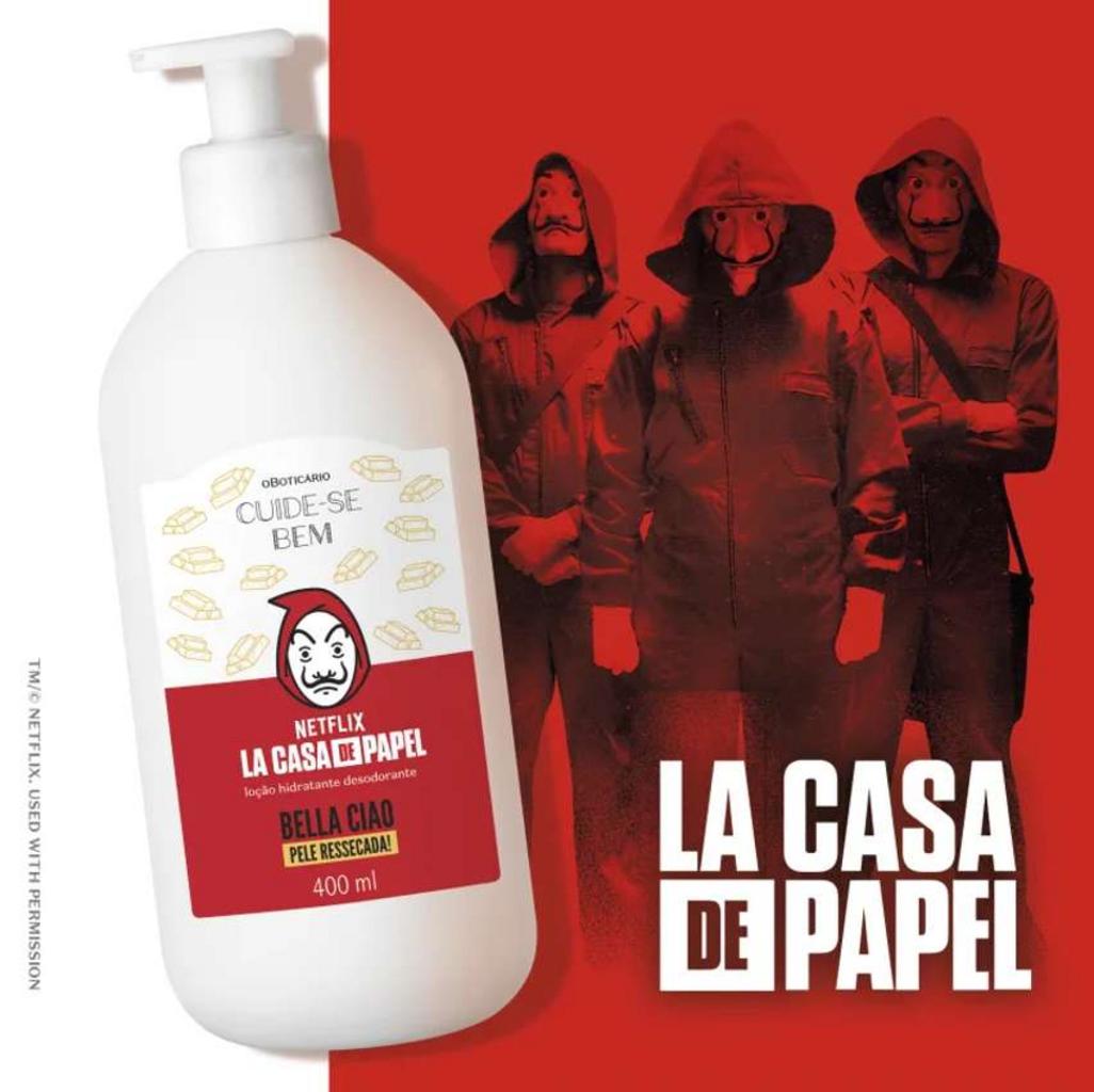 Loção Hidratante Desodorante Cuide-se Bem La Casa de Papel Bella Ciao Pele Ressecada 400ml na O Boticário
