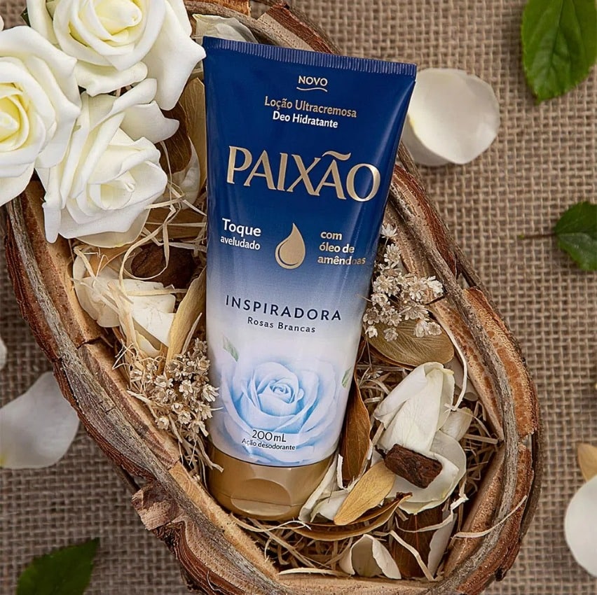 Loção Hidratante Ultracremosa Paixão Inspiradora Rosas Brancas ação desodorante 200ml, Paixão na Amazon