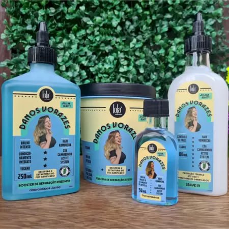 Lola Cosmetics Danos Vorazes Kit – Shampoo + Máscara + Leave-in + Óleo na Magazine Luiza