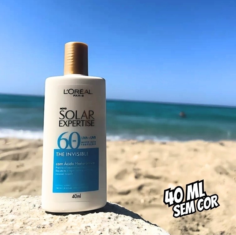 L’Oréal Paris Protetor Solar Expertise The Invisible Fluido sem cor FPS60 40g na Amazon