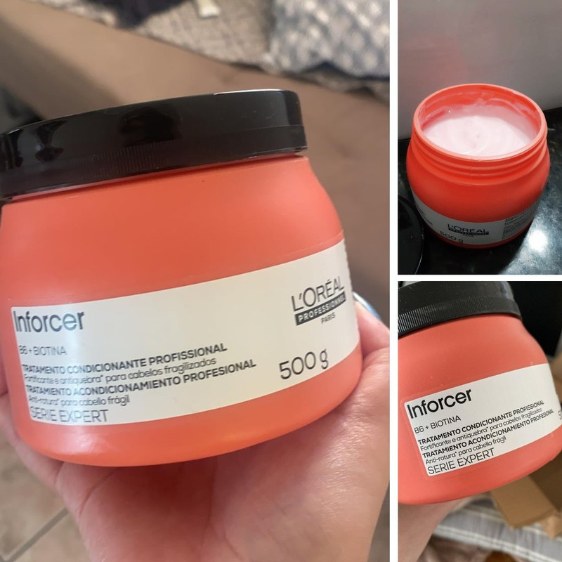 L’Oréal Professionnel Máscara de Tratamento Inforcer, Para Cabelos Fracos e Frágeis, Fornece Força e Previne Quebras, Com Biotina e Vitamina B6, 500g na Amazon