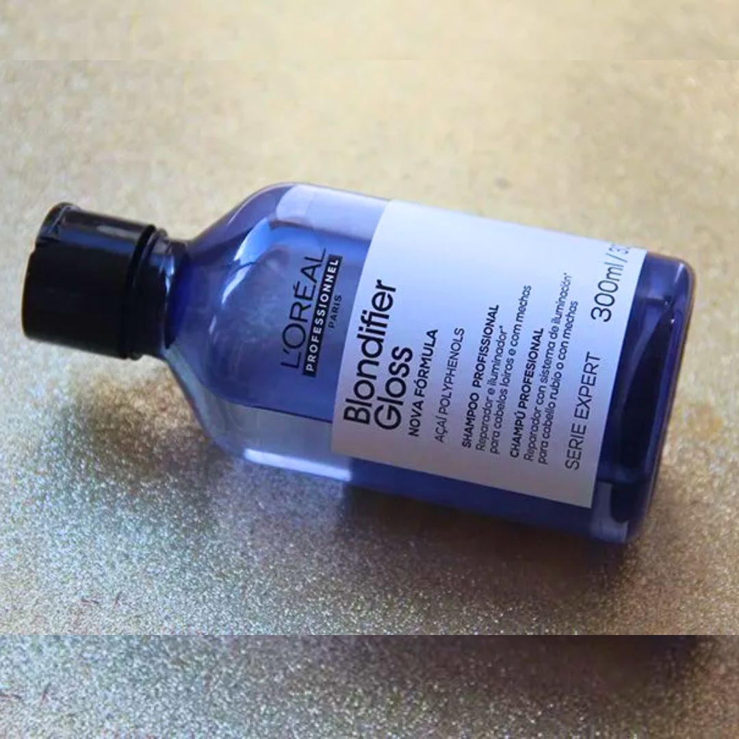 L’Oréal Professionnel Shampoo Blondifier Gloss, Para Cabelos Loiros e Descoloridos, Neutraliza Tons Amarelados, Proporciona Maciez e Nutrição, 300ml na Amazon