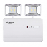 Luminária De Emergência LED 2 Faróis 10W 2200lm 100-240V na Amazon