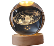 Luminária de Mesa LED Bola de Cristal 3D Space Brilhante (Sistema Solar) na Amazon