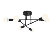 Luminária Pendente Preta Com 6 Cabeças na Amazon