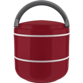 Lunch Box Marmita Dupla Microondas Vermelho 1,4L - Euro Home na Amazon