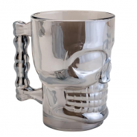 Lyor Caveira Rock Style Caneca Para Chopp E Cerveja De Vidro, Cinza, 510 Ml na Amazon