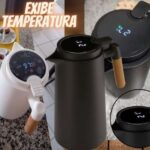 LYOR Garrafa Térmica de Plástico com Cabo de Madeira e Termômetro Preta 1L – Utensílios de Cozinha – Mesa Posta – Decoração – Itens Para Casa – Perfeita Para Café e Chá na Amazon