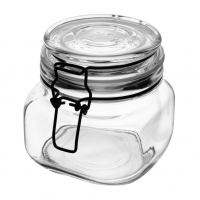 LYOR - Pote Hermético De Vidro Com Silicone E Clipe Em Metal Vintage Preto 550ml na Amazon