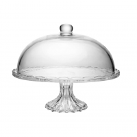 LYOR - Prato Para Bolo Com Pé E Tampa New Butterfly 30cm X 25cm Cristal Ecológico na Amazon