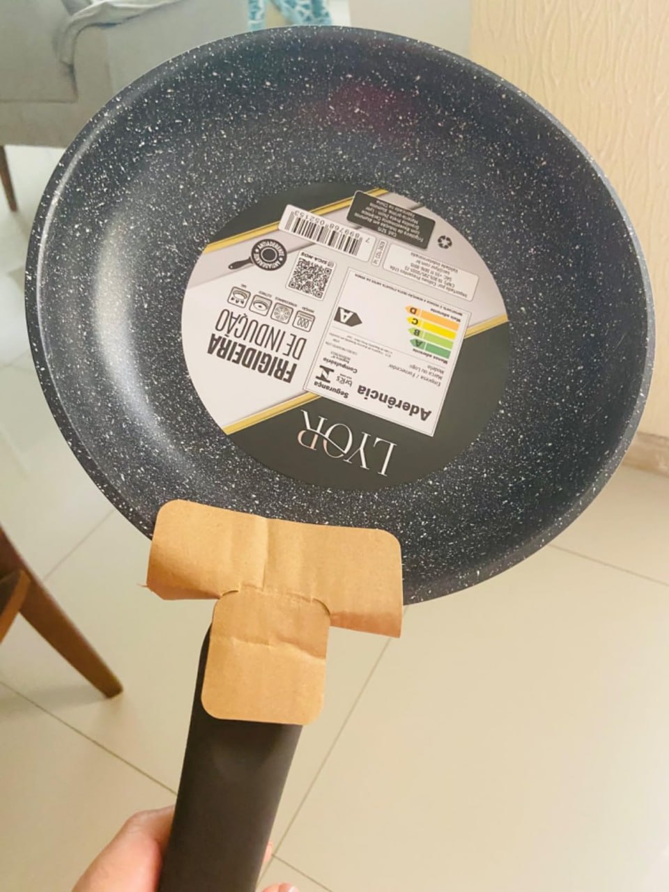 LYOR – Frigideira de Indução em Alumínio com Revestimento Cerâmico Granilite Cinza 20cm na Amazon