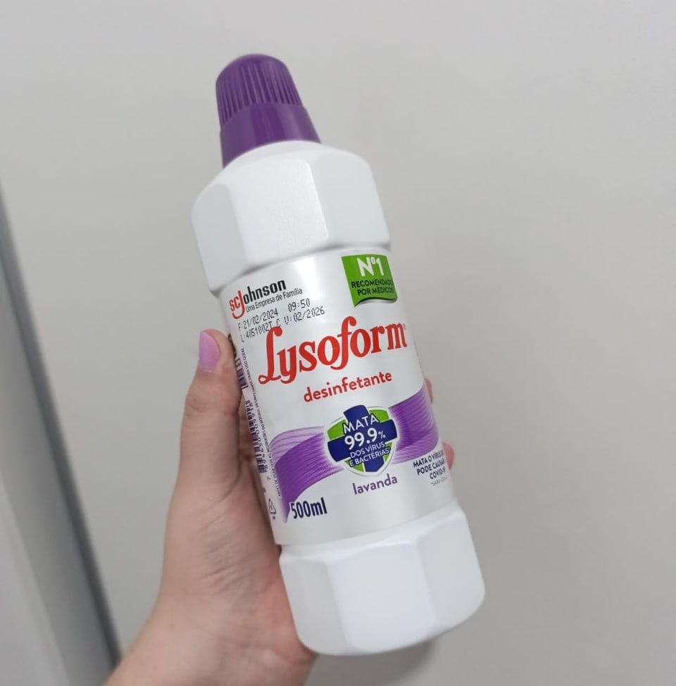 Lysoform Lavanda, Desinfetante Líquido, Limpeza Pesada e Eficiente, 500ml na Amazon