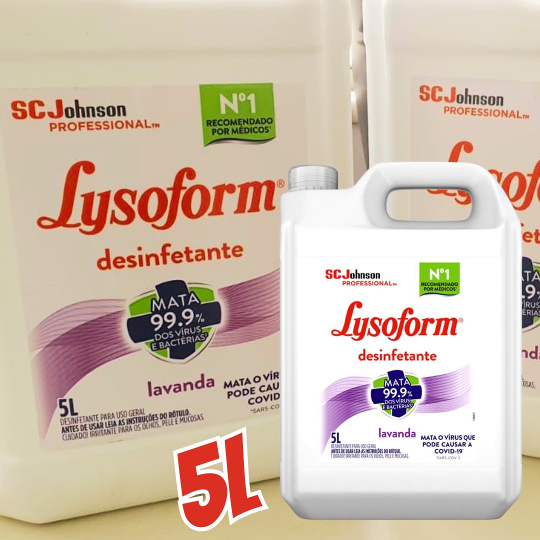Lysoform Lavanda, Desinfetante Líquido, Limpeza Pesada e Eficiente, 5L na Amazon