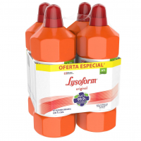 Lysoform Original, Desinfetante Líquido, Limpeza Pesada E Eficiente, 4 Unidades De 1 Litro na Amazon