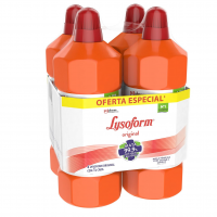 Lysoform Original, Desinfetante Líquido, Limpeza Pesada E Eficiente, 4 Unidades De 1L Cada Visite A Loja Lysoform na Amazon