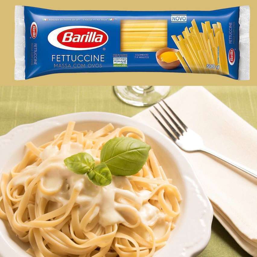 Macarrão Fettuccine com Ovos Barilla 500g na Amazon