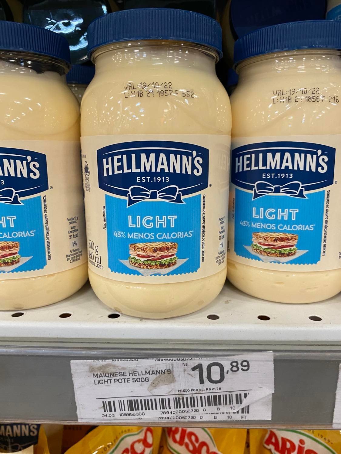 Maionese Hellmann’s Light 500g na Amazon