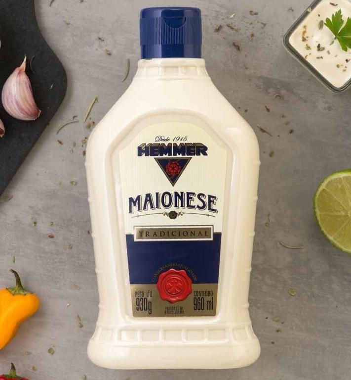 Maionese Tradicional Zero Lactose Hemmer Squeeze 930g na Amazon