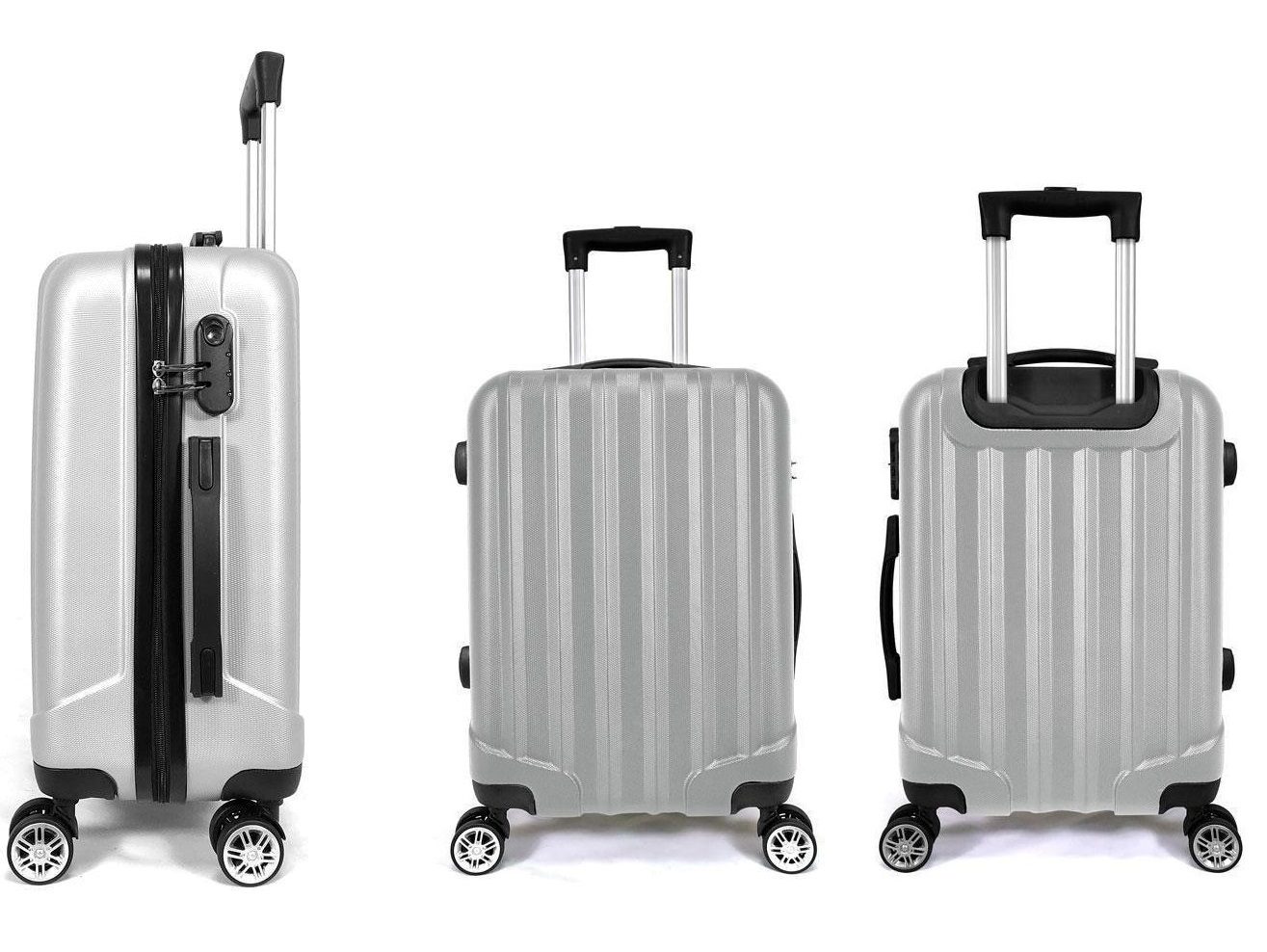 Mala de bordo com rodinhas giro 360º em material ABS com cad na Casas Bahia