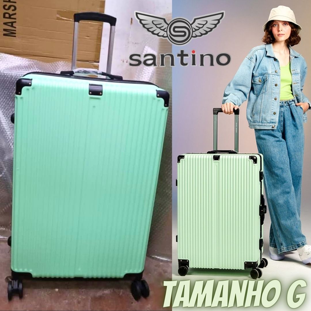 Mala de Viagem Dublin Rígida 360° Santino Preta G – AMZV204G (Pistache) na Amazon