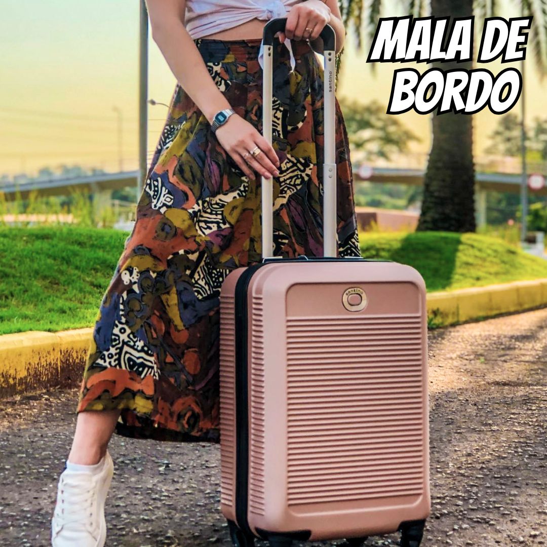 Mala de Viagem Pequena com Rodas Giro 360° Rígida Pisa Santino na Amazon