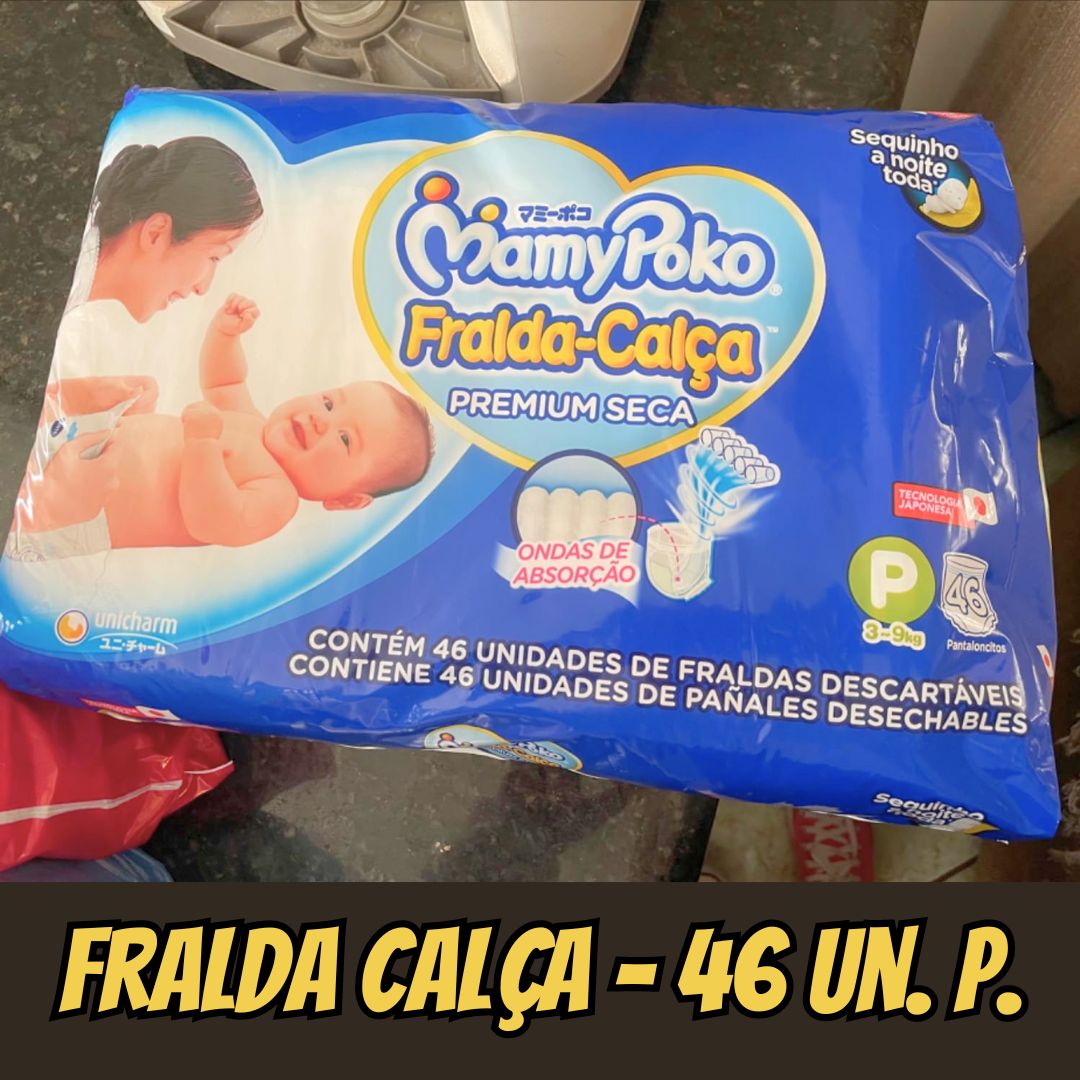 MamyPoko Fralda-Calça Premium Seca P 46 Unidades na Amazon