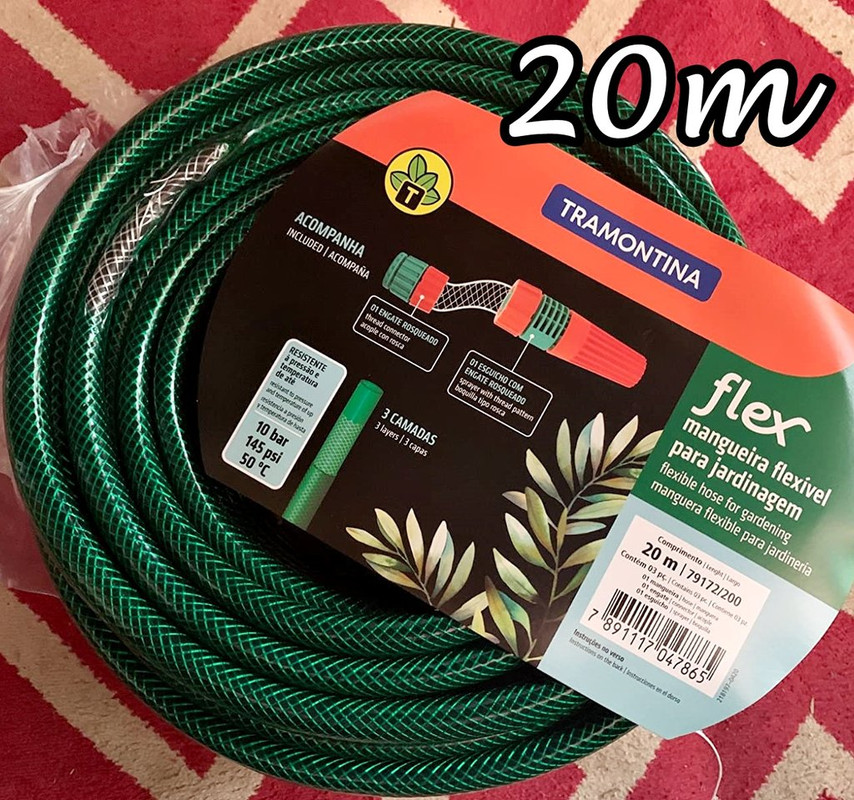 Mangueira para Jardim 20 Metros com Esguicho TRAMONTINA na Amazon
